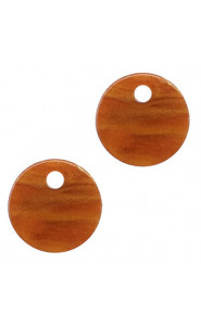 Resin pendant 12mm - Topaz brown